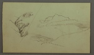 Gipfel über den Wolken, schmales Tal, möglicherweise 1868 von Frederic Edwin Church
