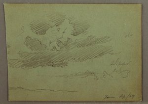 Sonnenstrahl hinter Wolken von Frederic Edwin Church