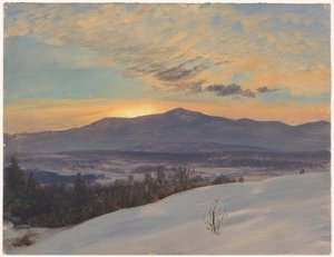 Sonnenuntergang über dem Hudson Valley, Winter