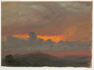 Zeichnung, Sonnenuntergang, August 1865