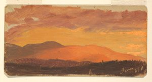 Zeichnung, Sonnenuntergang, Hudson Valley, Juni 1870