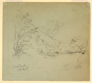 Tal mit einer Brücke nahe Macugnaga, 12. September 1868 von Frederic Edwin Church