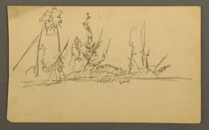 Zeichnung, Bewaldete Insel, möglicherweise 1877