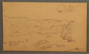 Zeichnung, Bewaldetes Tal, Oktober 1873