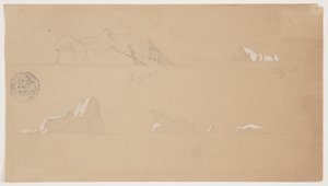 Schwimmende Eisberge von Frederic Edwin Church