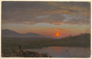 Hudson Valley, New York bei Sonnenuntergang von Frederic Edwin Church