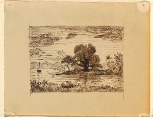 Imaginäre Flusslandschaft