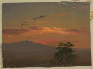 Landschaft bei Sonnenuntergang, Hudson, N.Y.