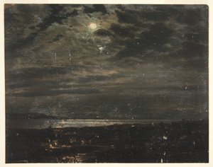 Mondbeschienene Küste (möglicherweise Maine) von Frederic Edwin Church