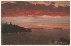 Schoodic-Halbinsel vom Mount Desert bei Sonnenaufgang von Frederic Edwin Church