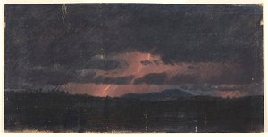 Sturm über dem Hudson Valley von Frederic Edwin Church
