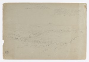 Studie. Landschaft mit Mount Puresé. Skizze. Landschaft von Frederic Edwin Church