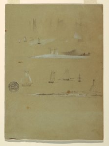 Studie von Schonern und Tagmarkierungen von Frederic Edwin Church