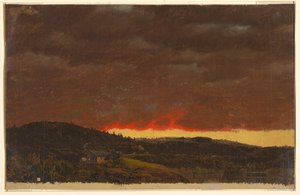 Sonnenuntergang im Hudson Valley von Frederic Edwin Church