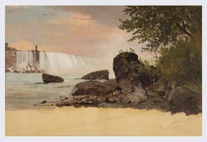 Ansicht der kanadischen Fälle und Goat Island von Frederic Edwin Church