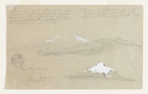 Ansichten des Puresé-Vulkans, Kolumbien und des Mt. Sincholagua, Ecuador von Frederic Edwin Church
