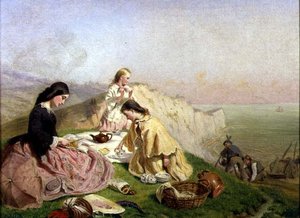 Das Picknick auf einer Klippe von Frederic James Shields