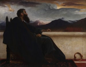 David: "Oh, dass ich Flügel wie eine Taube hätte! Dann würde ich wegfliegen und ruhen." Psalm 55:6 von Frederic Leighton