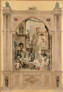 Vorbereitung für ein Fest, Florenz, 1851 von Frederic Leighton