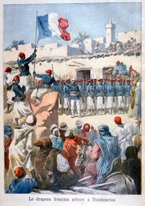 Das Hissen der französischen Flagge in Timbuktu, 1894