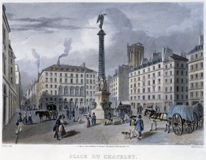 Place du Chatelet - in „Paris en 1832“ von Martens