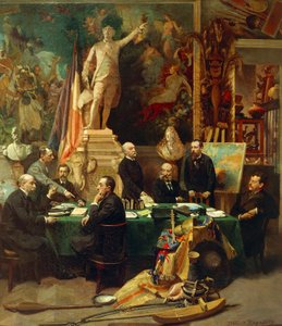 Jules Ferry empfängt die Delegierten der Kolonien im November 1892, Gemälde von Frederic Regamey