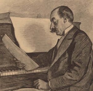 Porträt des Pianisten und Komponisten André Messager 1853-1929, 1891 von Frederic Regamey