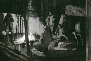 Erstes und bestes Lager der Reise, 1895 von Frederic Remington