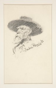 Kopf eines Mannes von Frederic Remington