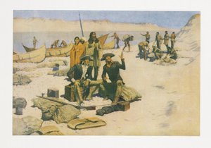 Lewis und Clark, aus Colliers Magazine, veröffentlicht 1906 von Frederic Remington