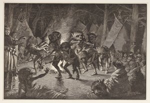 Der Büffeltanz, aus Harpers Weekly, veröffentlicht 1887