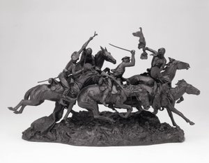 Die alten Dragoner von 1850, modelliert 1905, gegossen 1905-09 von Frederic Remington