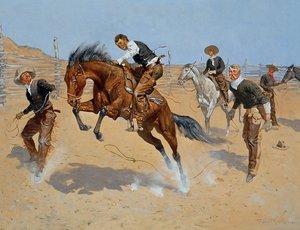 Lass ihn los, Bill, ca. 1893 von Frederic Remington