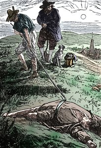 Illustration aus Geschichte der Pest Defoe, 1862, 1923 von Frederic Shields