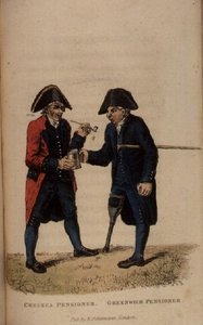 Ein Chelsea-Pensionär und ein Greenwich-Pensionär aus Ackermanns Welt im Miniaturformat