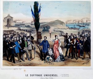 Allegorie auf das allgemeine Wahlrecht von Alexandre Auguste Ledru-Rollin (1807-1874)