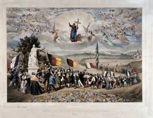 Die universelle demokratische und soziale Republik Prozession der europäischen Völker in Union und Brüderlichkeit. Lithographie von Frederic Sorrieu (1807-ca. 1861) 1848 Paris, Musée Carnavalet - Universelle demokratische und soziale Republik