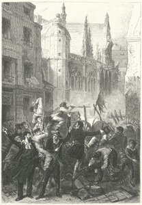 Juniaufstand, Revolution von 1848, Paris (Stich) von Frederic Theodore (after) Lix