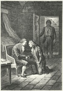 Ludwig XVI. von Frankreich erhält die Nachricht von seiner Verurteilung wegen Hochverrats von seinem Anwalt Malesherbes von Frederic Theodore (after) Lix