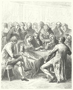 Madame Roland und die Girondisten, Französische Revolution (Stich) von Frederic Theodore (after) Lix