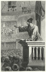 Ein Imam liest aus dem Koran von Frederic Theodore Lix