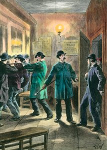 Anarchisten in England: Die Polizei verhaftet im Londoner Autonomistenclub von Frederic Theodore Lix