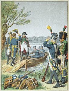 Napoleon Bonaparte und Massena auf der de Lobau nach der Schlacht von Essling, 22. Mai