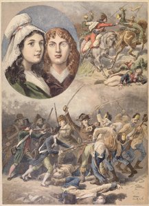Die französischen Heldinnen, Félicité und Théophile de Fernig im Jahr 1792, aus 