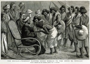 Der Sudan: Freundliche Einheimische huldigen dem Scheich el Morgani, aus 