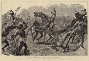 Der Sudan, die 19. Husaren greifen den Feind in der Zweiten Schlacht von Teb an, 29. Februar von Frederic Villiers