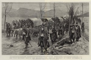 Der Krieg zwischen Serbien und Bulgarien, der serbische Rückzug auf Nisch, 26. November