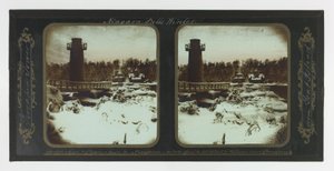 Winter Niagara Fälle, Terrapin Tower von Goat Island von Frederic and William Langenheim