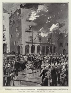 Ein Feuer in Korfu, der Handwerker zur Rettung von Frederic de Haenen