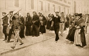 Nonnen unter republikanischem Schutz während der Revolution 1910 in Portugal